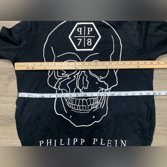 Philipp Plein Homme Black PP 78 Skull Hoodie - Picture 5 of 16